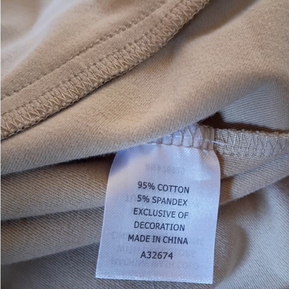 Appleseeds Cotton Lounge Set 2 Pc Zip Top Pants Pockets Comfort Wear L Neutral - Picture 6 of 13